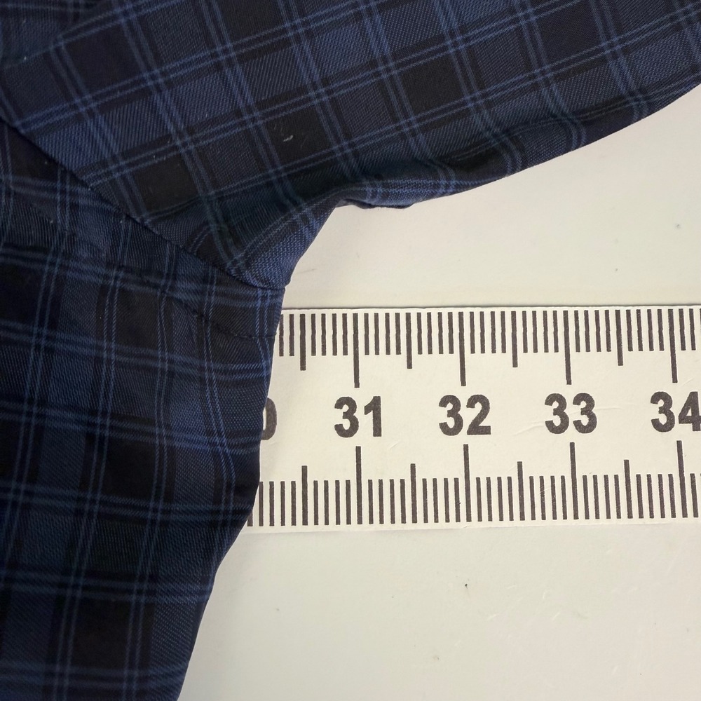 UNTUCKit Mens 3XL Shirt Beresan Blue Plaid Button Down Regular Fit Long Sleeve - Picture 9 of 13